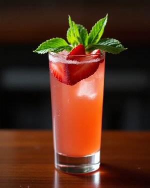 Коктейль Strawberry White Wine Spritzer (Полуничний шприцер із білим вином) - фото 1