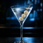 Коктейль Гібсон (Gibson) — прозорий мартіні з маринованими цибульками на шпажці