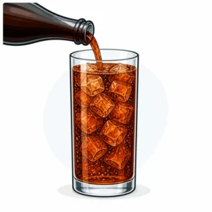 Долийте 50 мл Coca Cola.